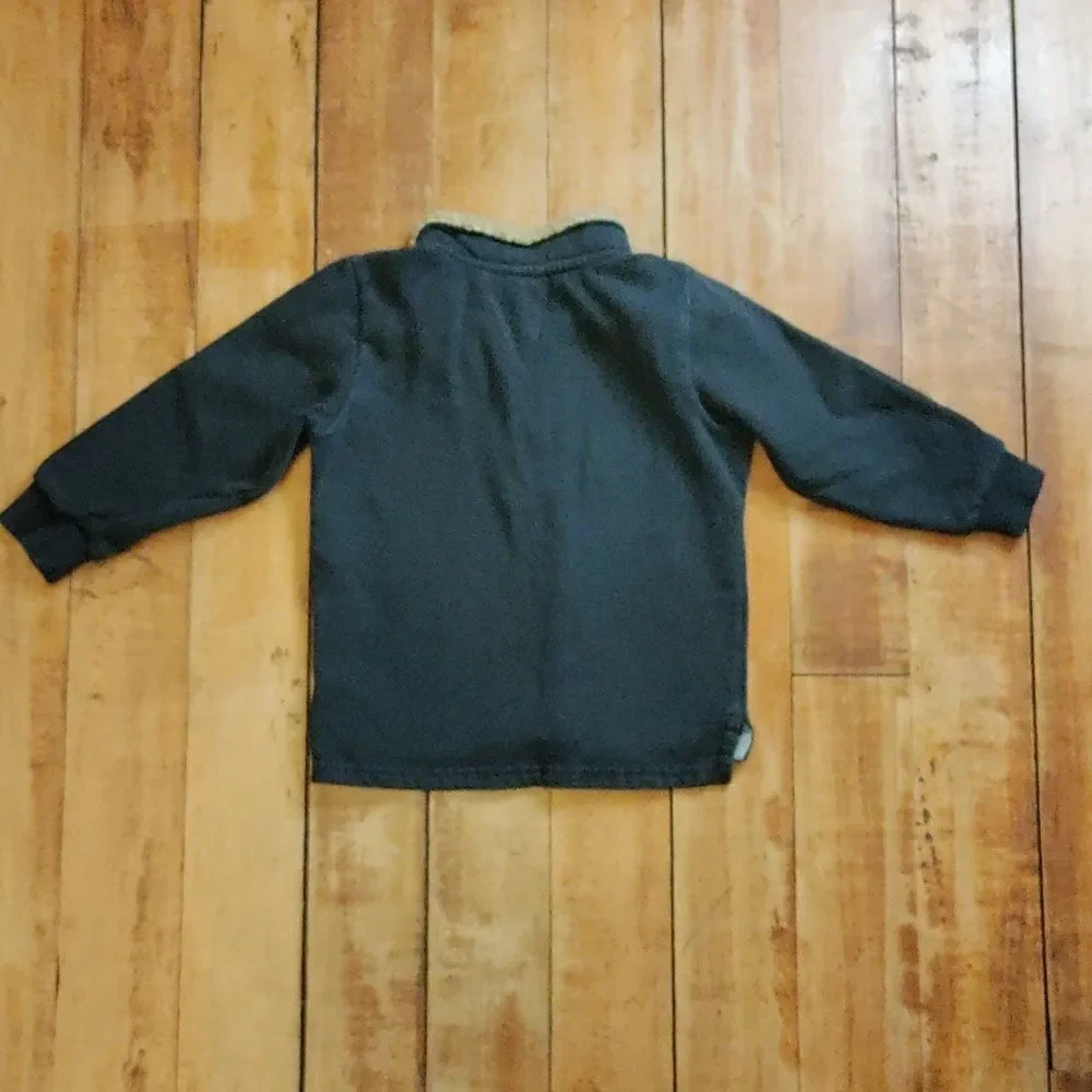 Carters Sweater 3T Black Pullover Sherpa Collar Cotton Spring Neutral